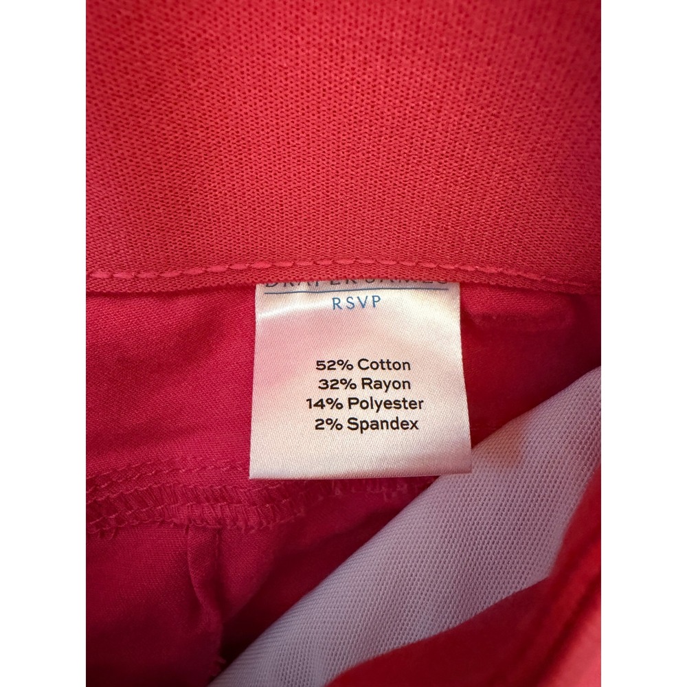 Draper James RSVP Hot Pink Skinny Pants High Rise Stretch Size 6 - Picture 4 of 8